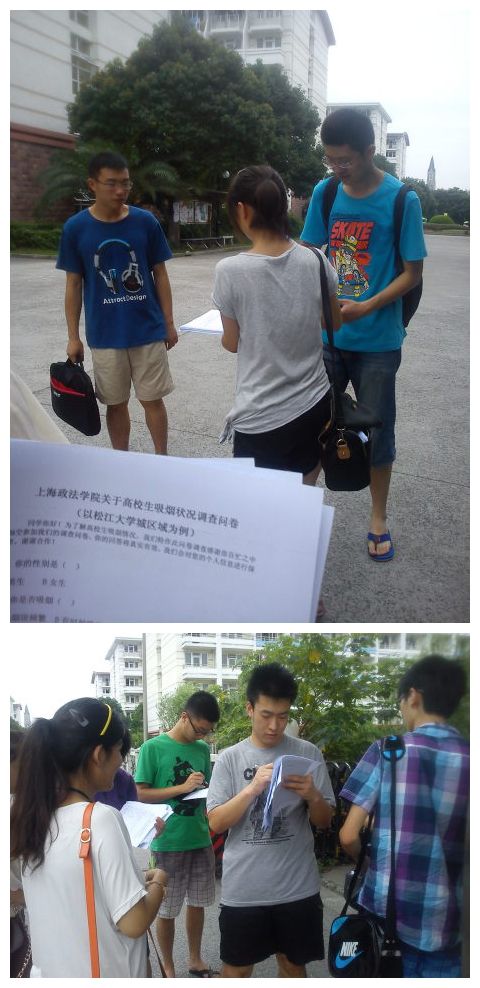 经济法高校吸烟情况调研团队